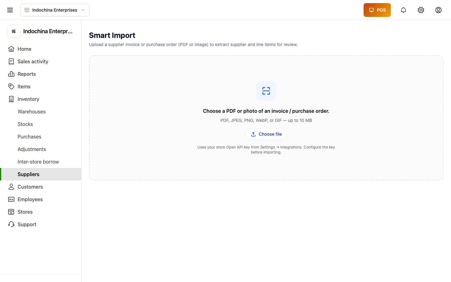 Smart import form