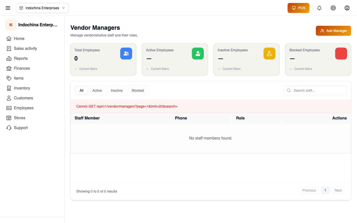Managers list