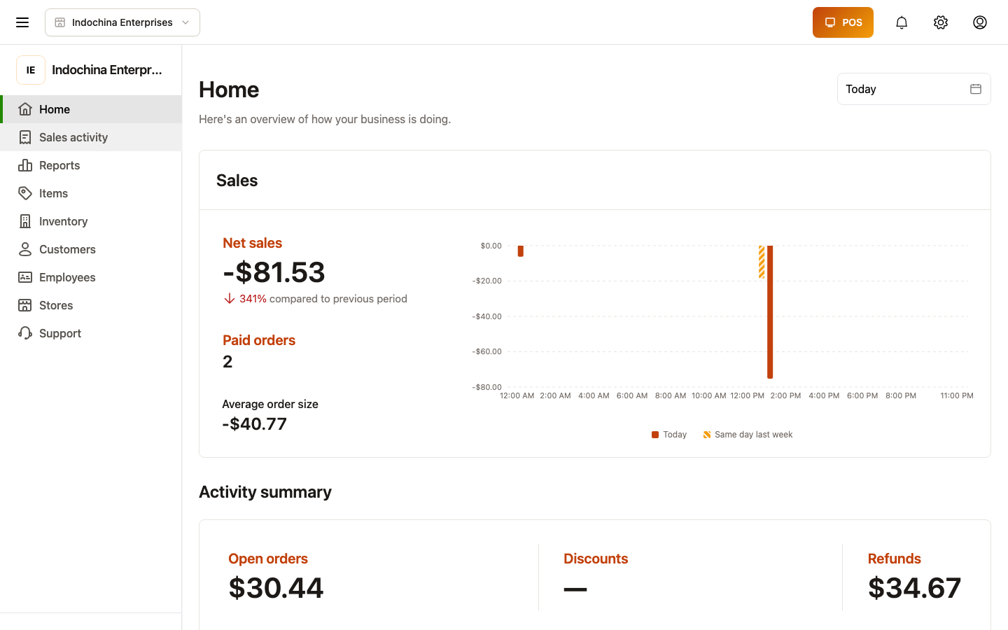 Sidebar navigation