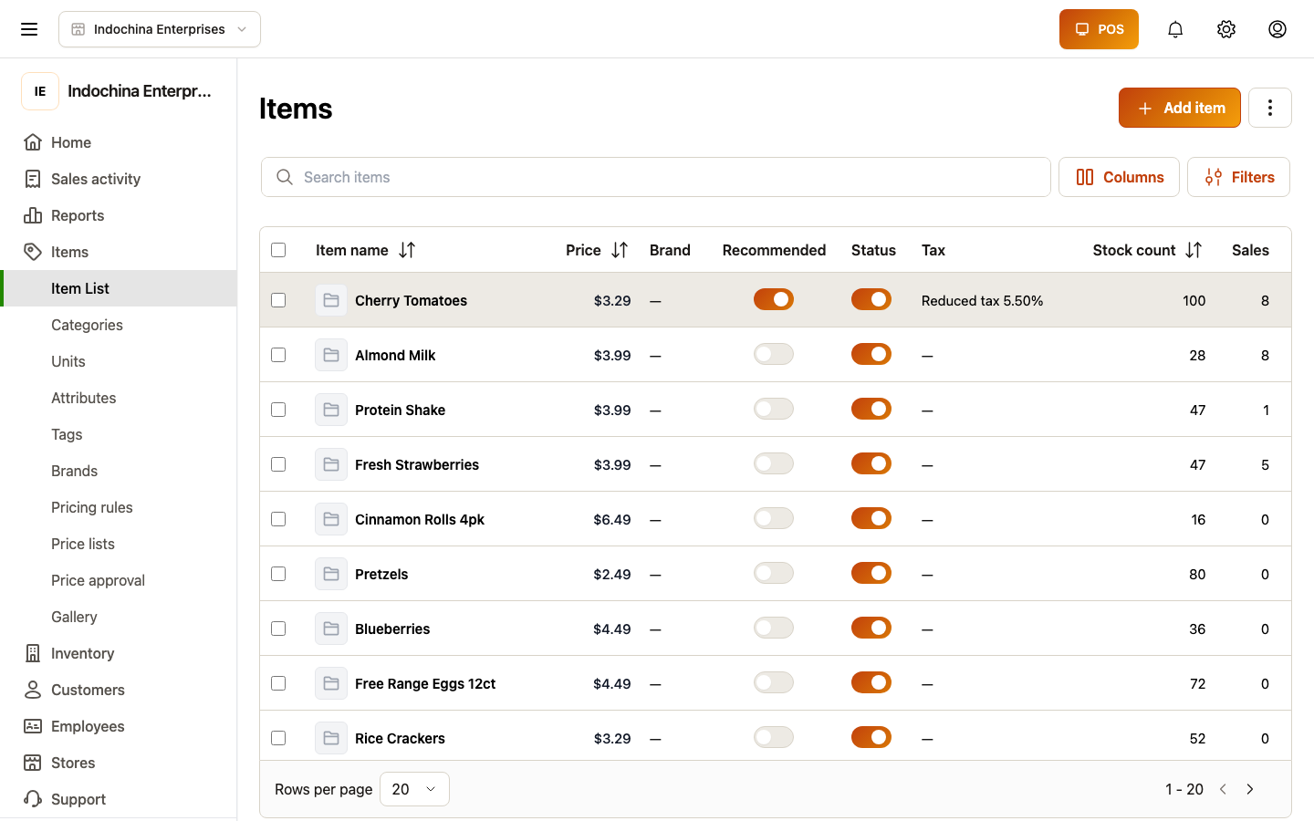 Edit product page