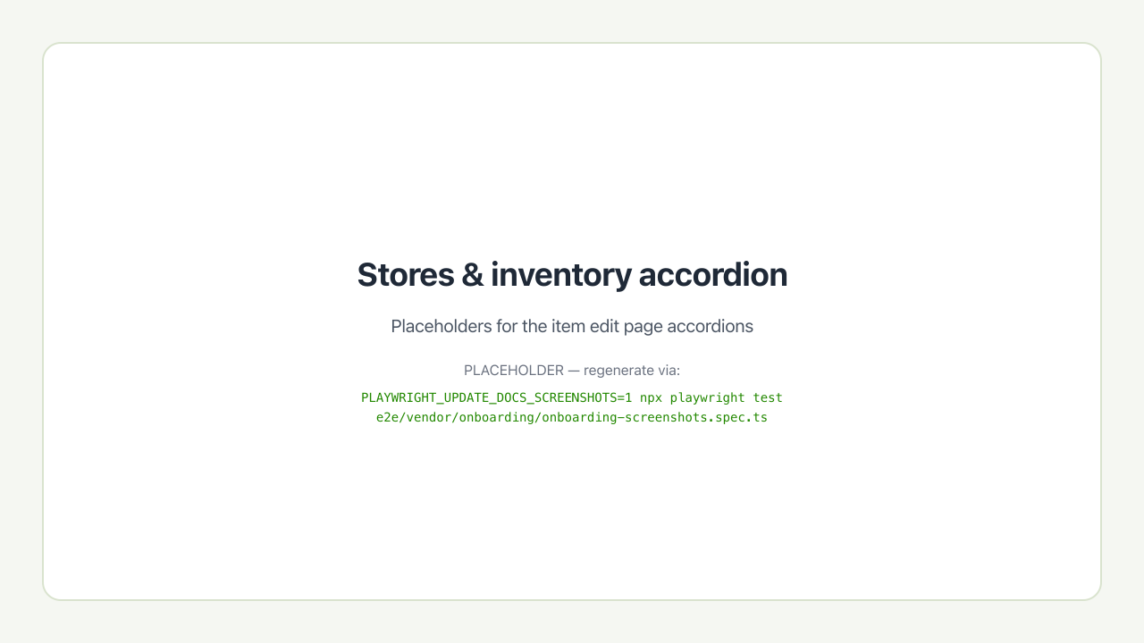 Stores & inventory accordion