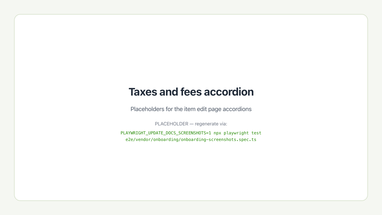 Taxes and fees accordion