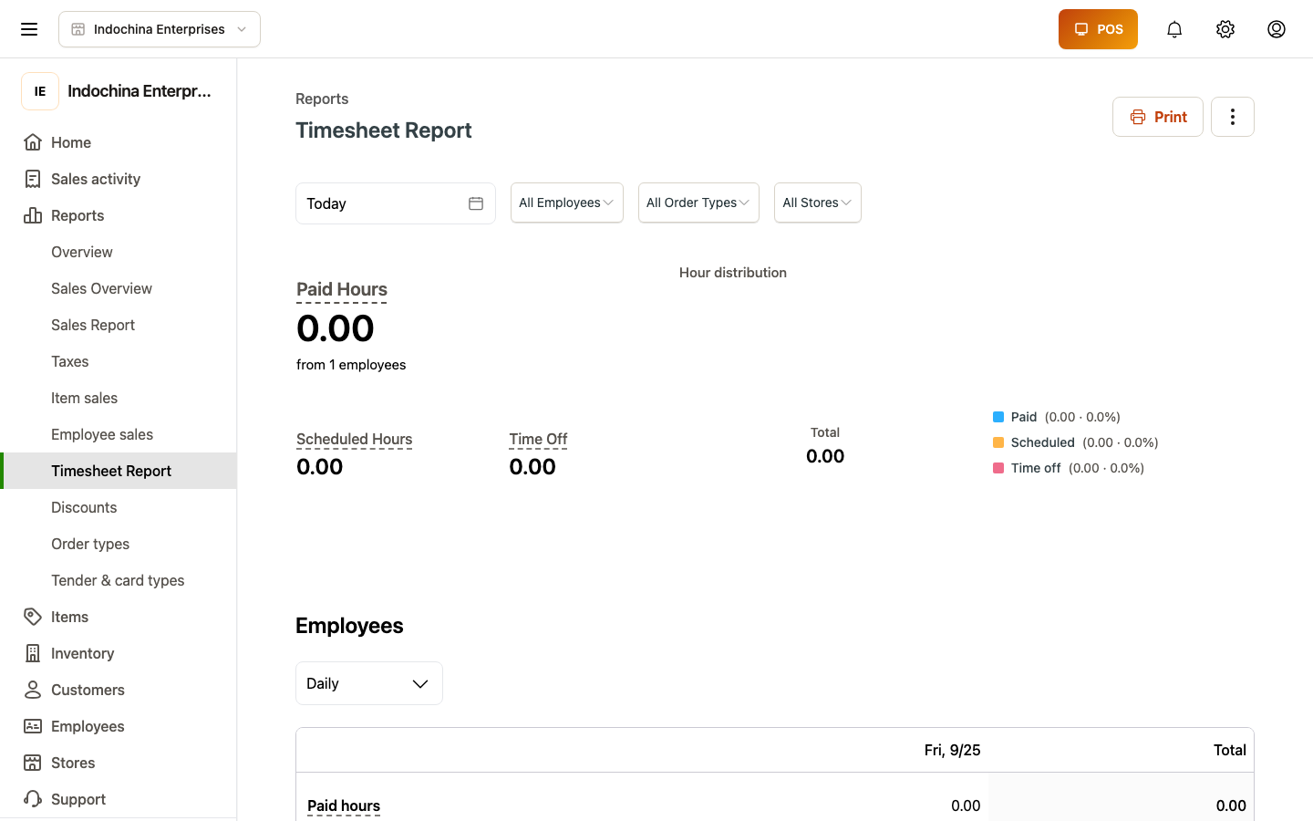 Timesheet report